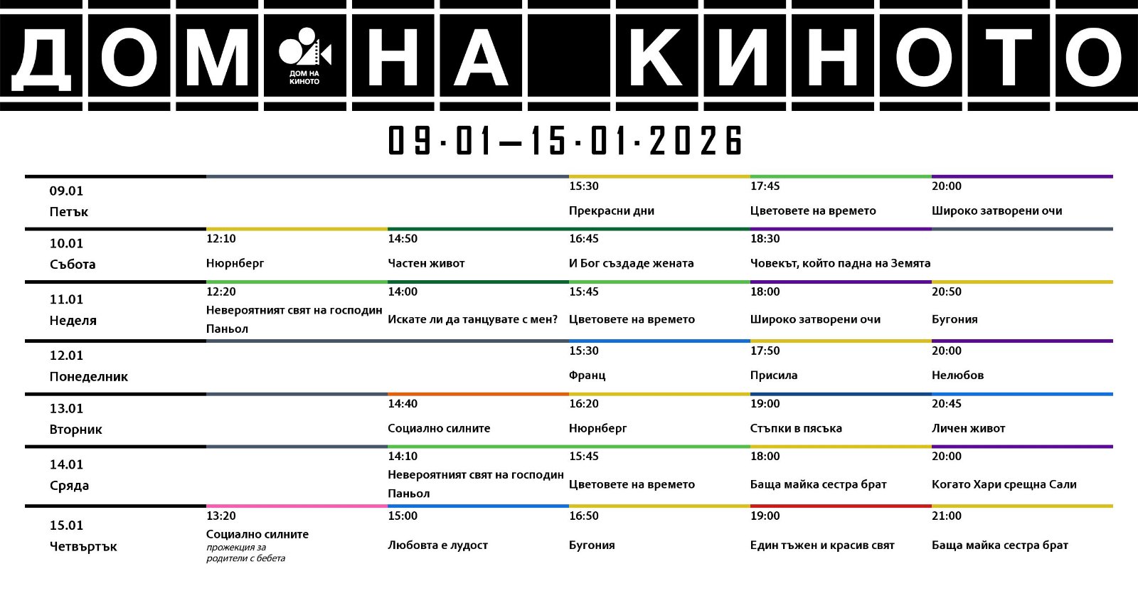 🎥 ���� �������� ���� �� ������ ����� - 09.01 � 15.01.2026 �.