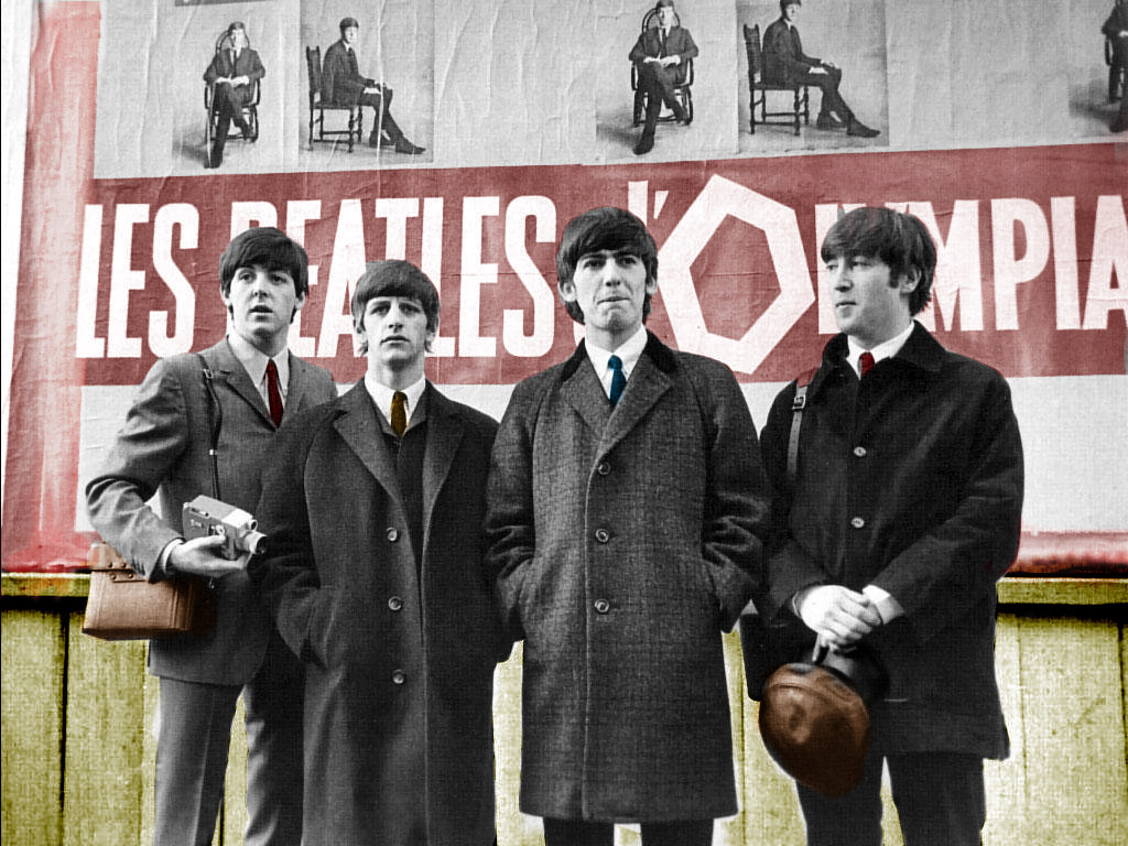 Снимки на групата The_Beatles_-_John_Lennon,_Paul_McCartney,_George_Harrison,_Ringo_Starr
